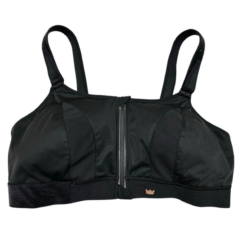 SheFit Ultimate High Impact Sports Bra 2Luxe 2XL Black Adjustable Front Zip - Picture 5 of 13